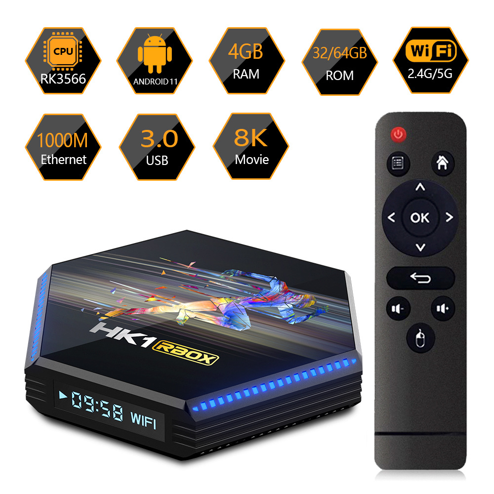 HK1 RBOX R2 機頂盒 RK3566芯片加持的4GB/64GB強悍配置，演繹8K超高清新境界